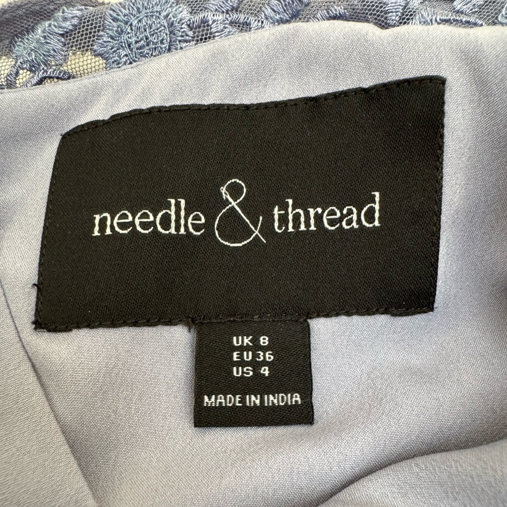 Needle & Thread Iris Mini Dress In Lavender, Size 4 - Picture 4 of 9